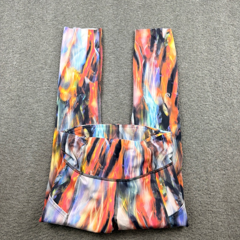 Lululemon Fast and Free High-Rise Tight 25" Nulux Abstract‎ Multi Color Size 4